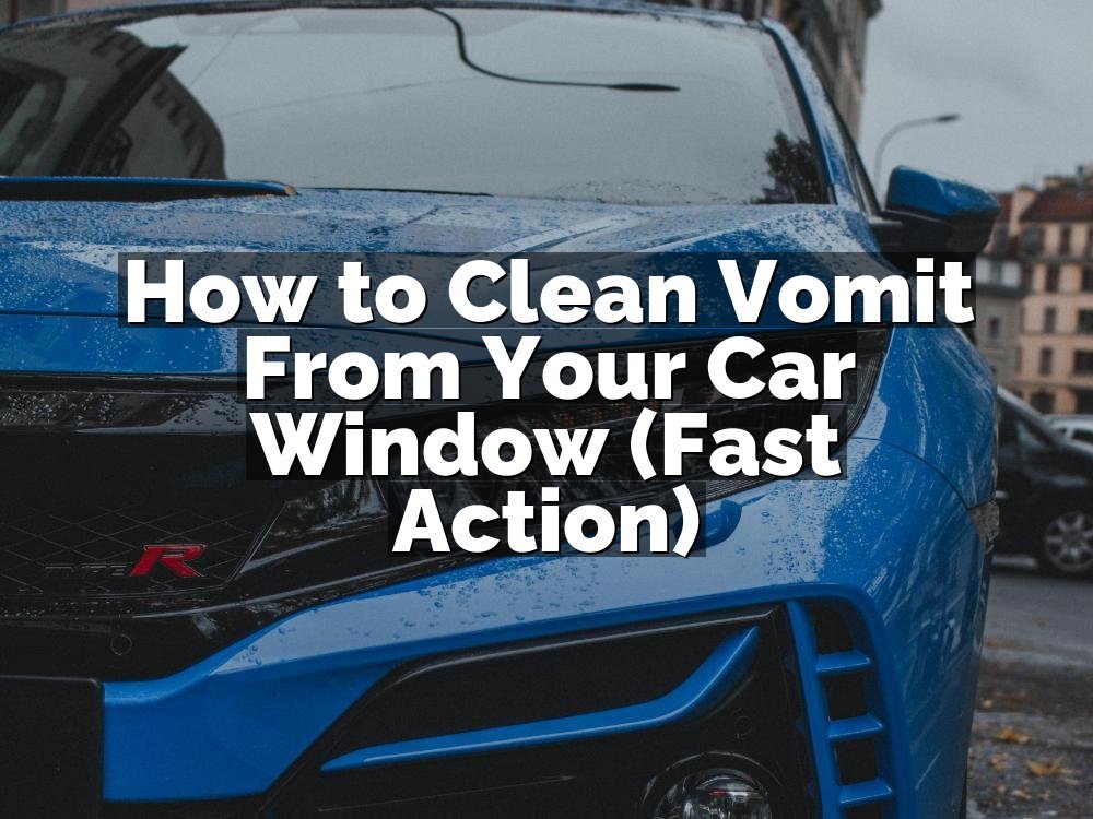 How to Clean Vomit From Your Car Window (Fast Action)