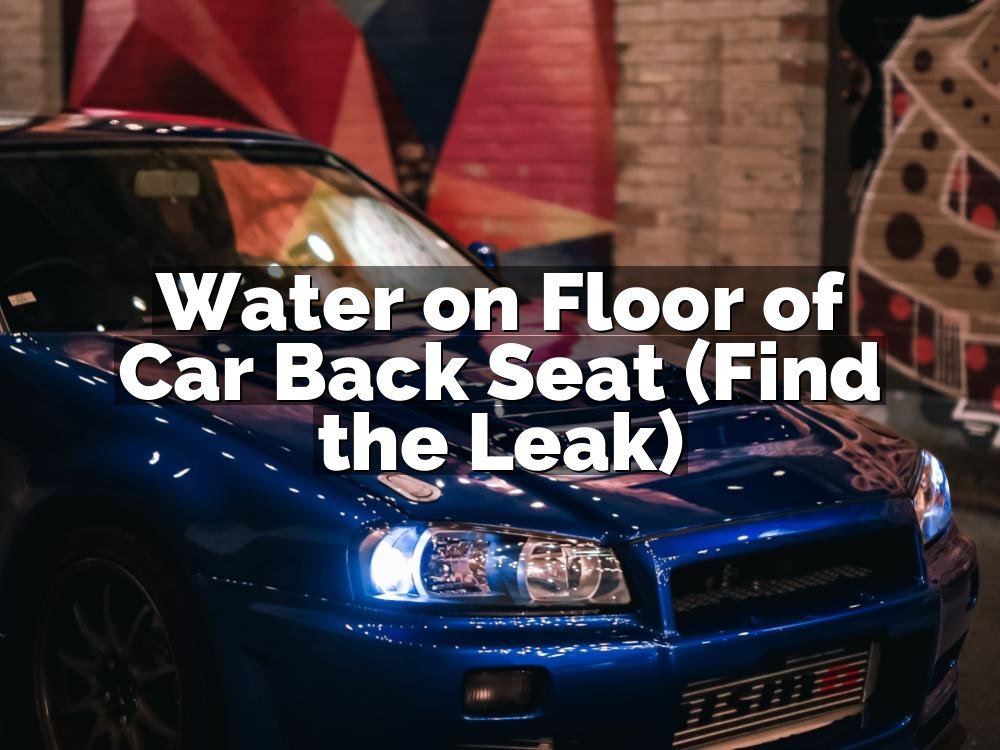 Water on Floor of Car Back Seat (Find the Leak)