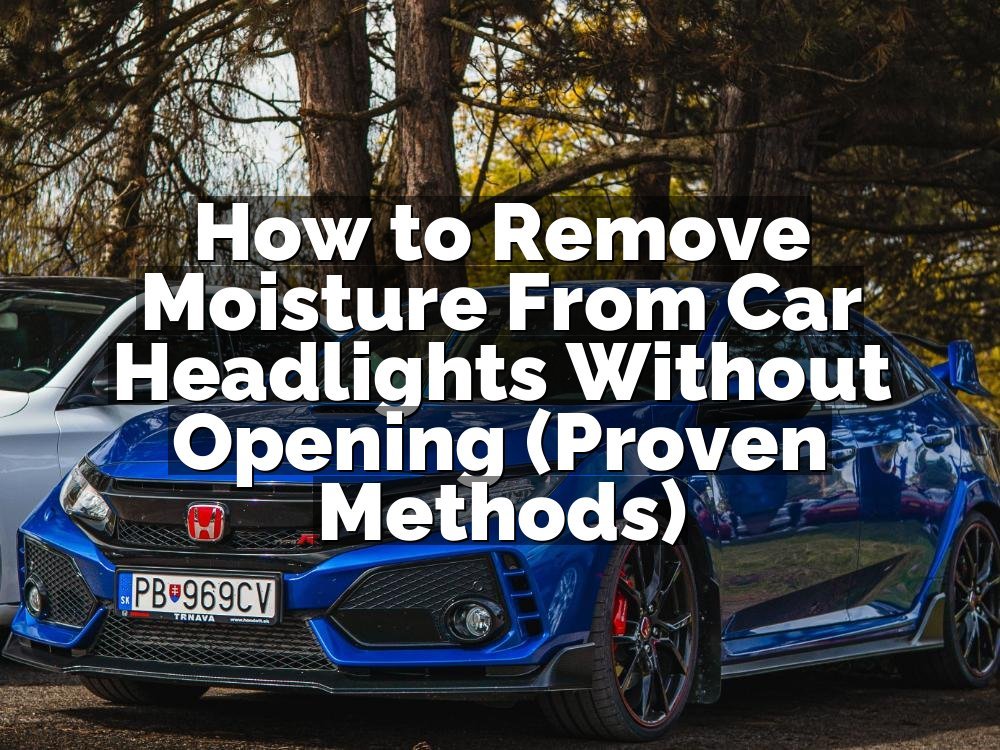 How to Remove Moisture From Car Headlights Without Opening (Proven Methods)