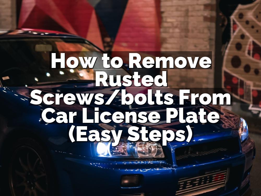 How to Remove Rusted Screws/bolts From Car License Plate (Easy Steps)